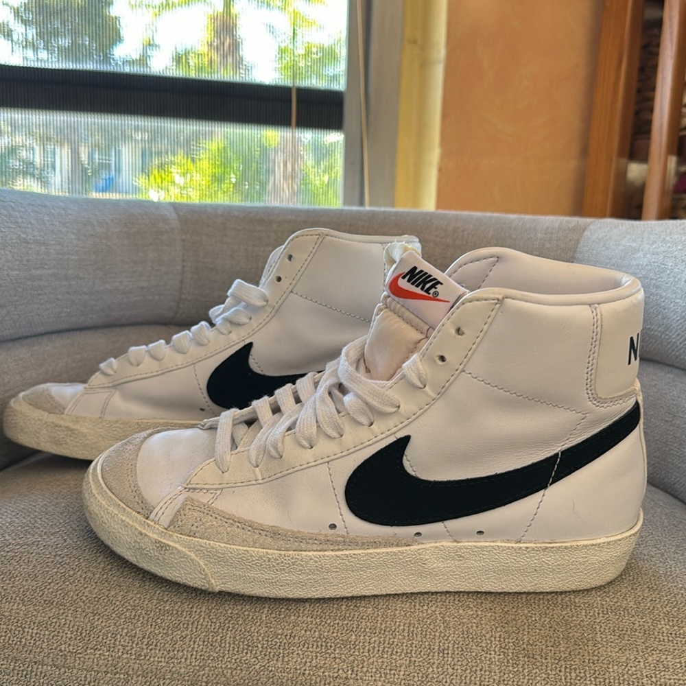 White Nike Blazers